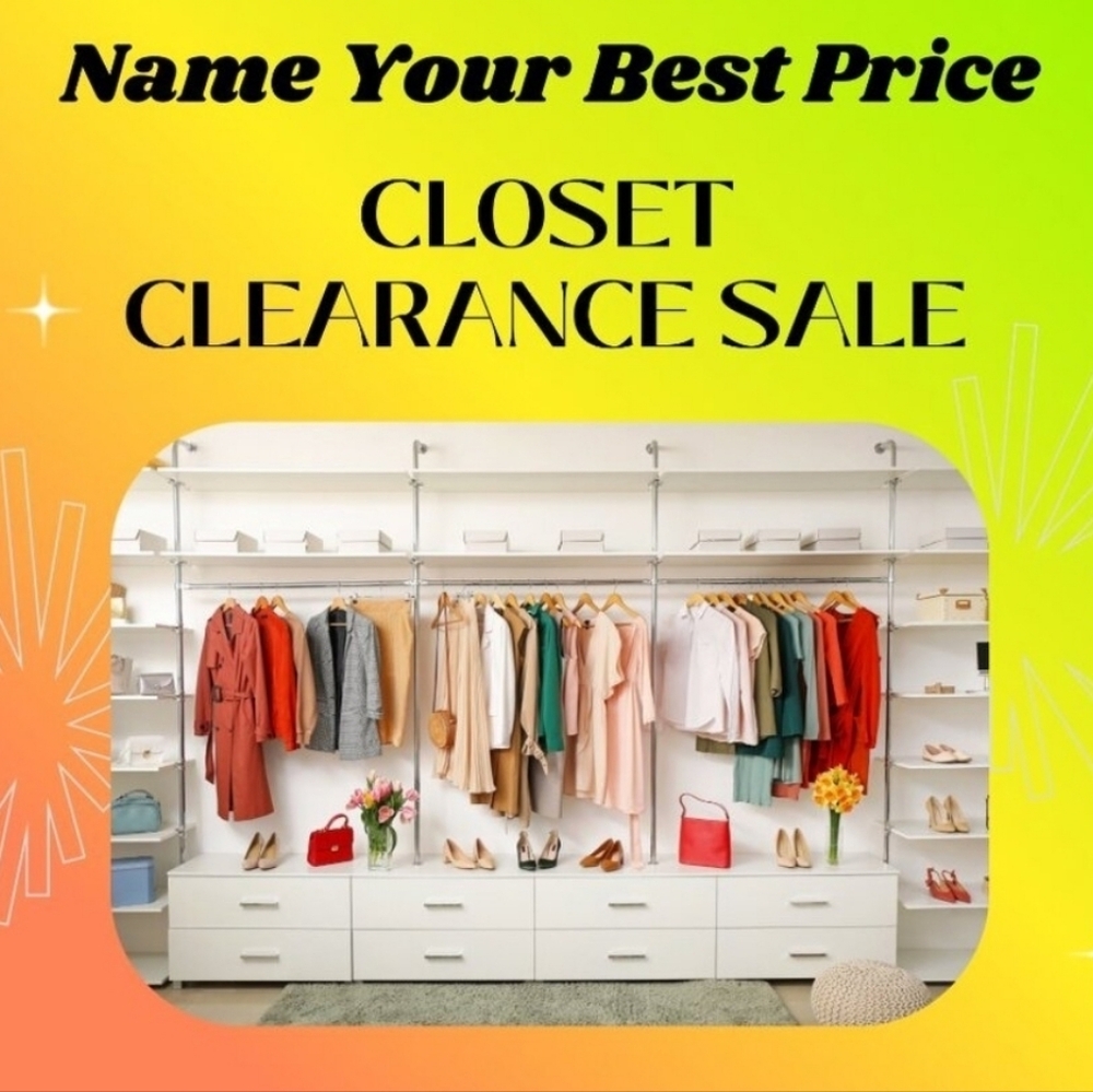 NAME Your Best Price Closet Clearance Listing